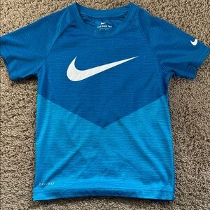 Nike Blue Performance Tee with White Swoosh
